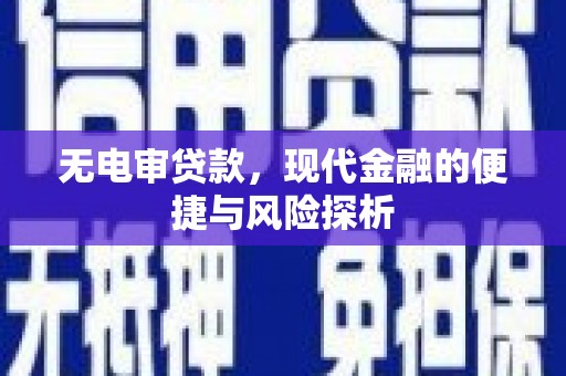 昭阳无电审贷款，现代金融的便捷与风险探析