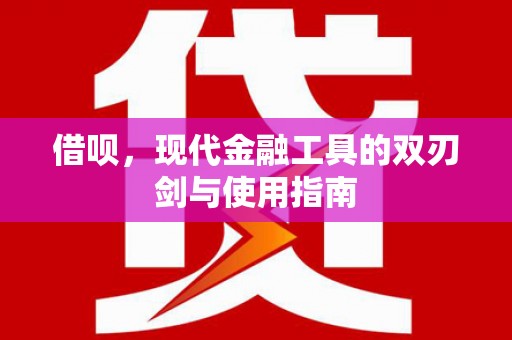 昭阳借呗，现代金融工具的双刃剑与使用指南