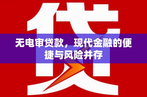 昭阳无电审贷款，现代金融的便捷与风险并存
