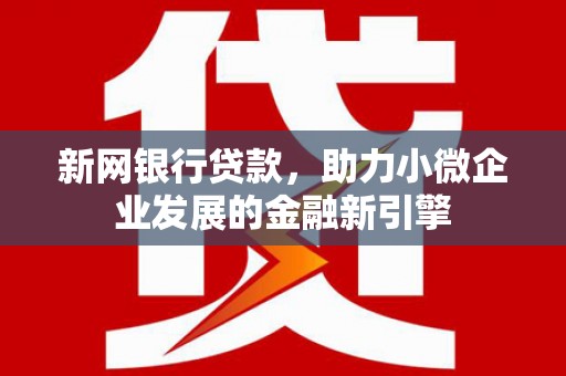 昭阳新网银行贷款，助力小微企业发展的金融新引擎