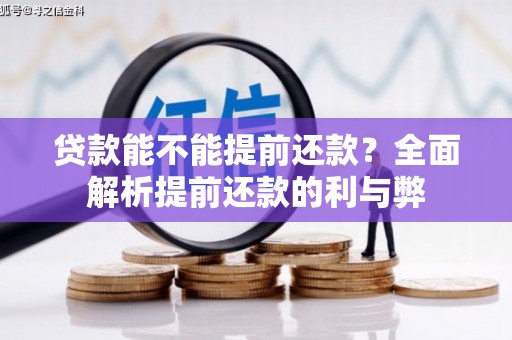 昭阳贷款能不能提前还款？全面解析提前还款的利与弊