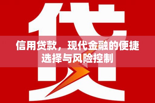 昭阳信用贷款，现代金融的便捷选择与风险控制