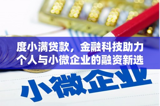 昭阳度小满贷款，金融科技助力个人与小微企业的融资新选择