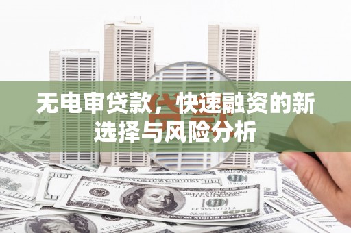 昭阳无电审贷款，快速融资的新选择与风险分析