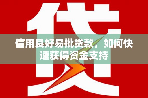 昭阳信用良好易批贷款，如何快速获得资金支持