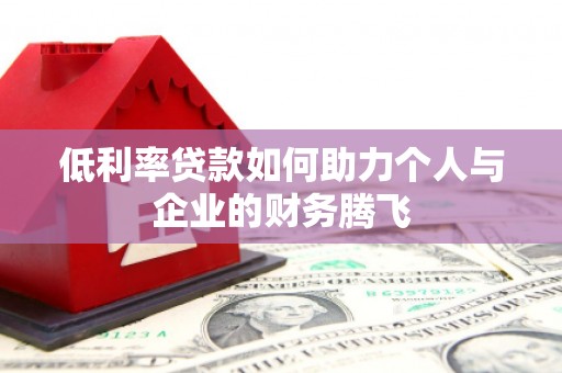 昭阳低利率贷款如何助力个人与企业的财务腾飞