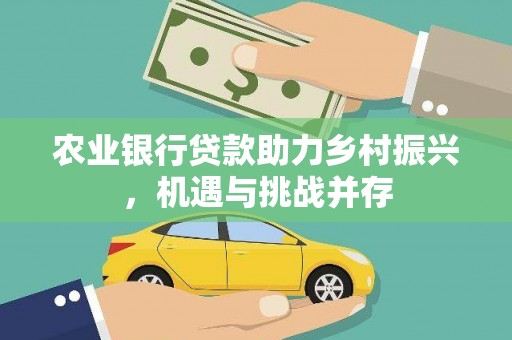 昭阳农业银行贷款助力乡村振兴，机遇与挑战并存