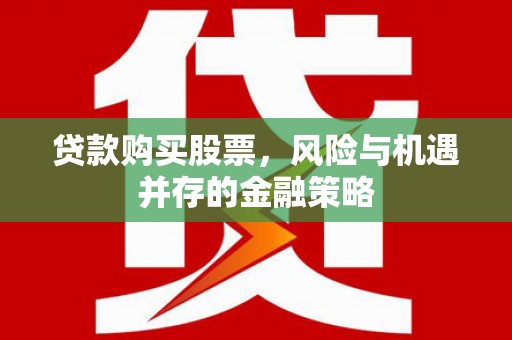 昭阳贷款购买股票，风险与机遇并存的金融策略
