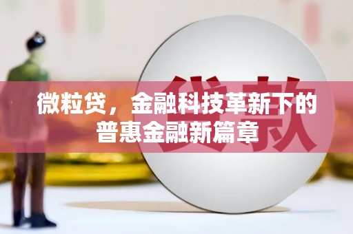 昭阳微粒贷，金融科技革新下的普惠金融新篇章