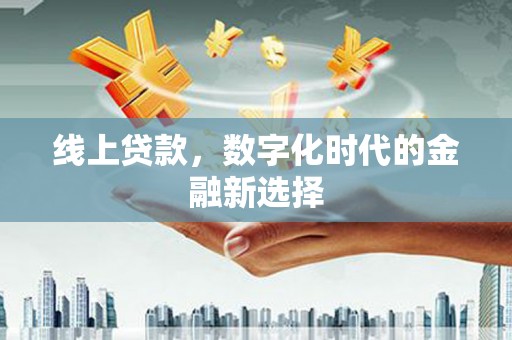 昭阳线上贷款，数字化时代的金融新选择